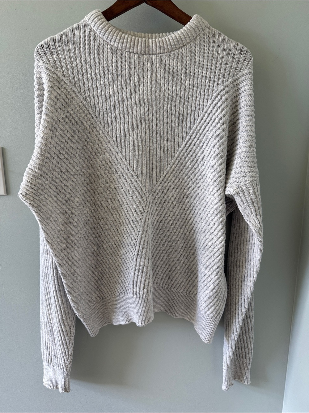 Gap Light Gray Ribbed Crewneck Sweater - Women’s Tall large